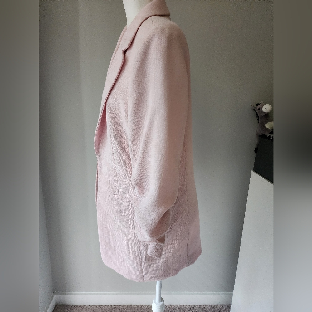 H&M Pink Gathered Sleeve Blazer Jacket - Picture 4 of 7